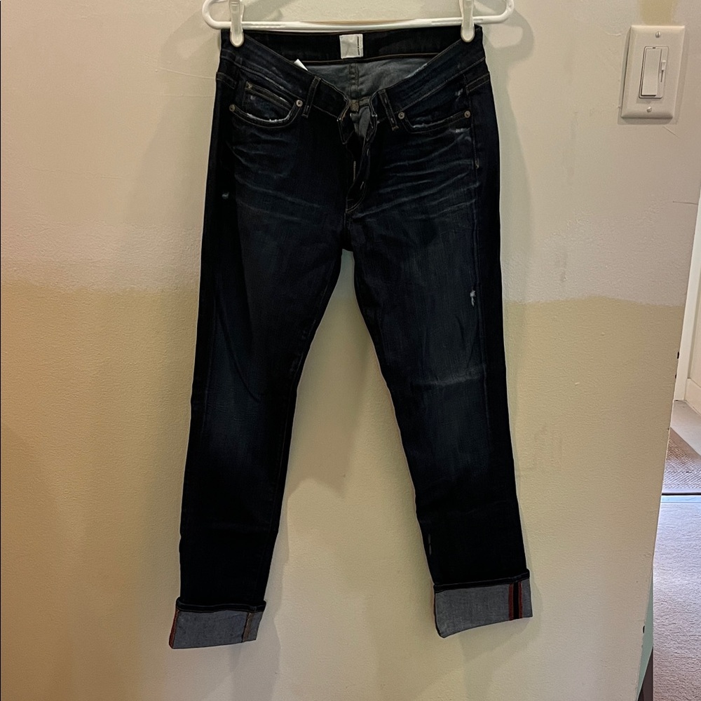 Rich & Skinny Dark Indigo Women's Cropped Jeans